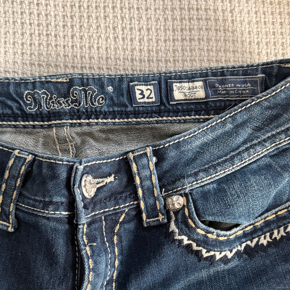 Miss Me Dark Blue Denim Jeans